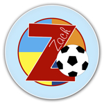 Name Doodles - Personalized Melamine Plates (Sporty Soccer Blue) (SCRA-P20)